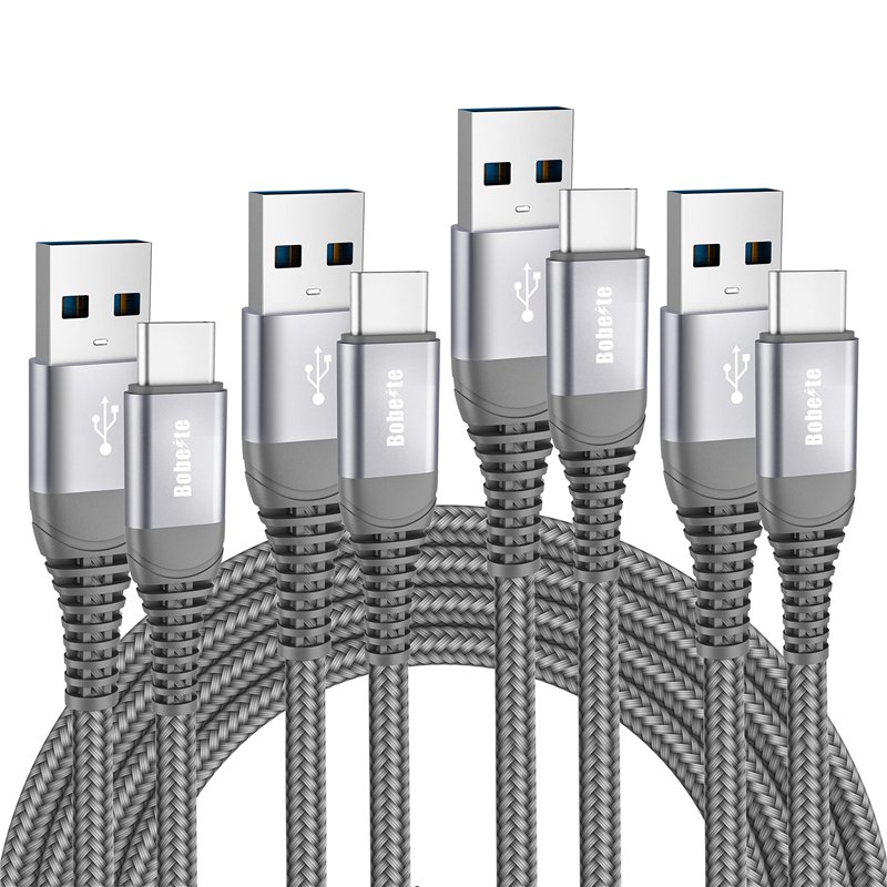 Câble Chargeur USB C [Lot de 4,1M+2M+2M+3M],Cordon Type C 3A Charge Rapide Nylon Tressé pour Samsung Galaxy S20 S21 S22 S23 Plus