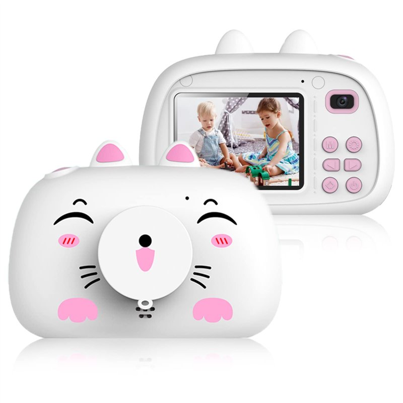 SUPBRO Appareil Photo pour Enfants,2.4 Pouces Mini Caméra Numérique Rechargeable Caméscope Photo vidéo pour Filles Garçons de 3