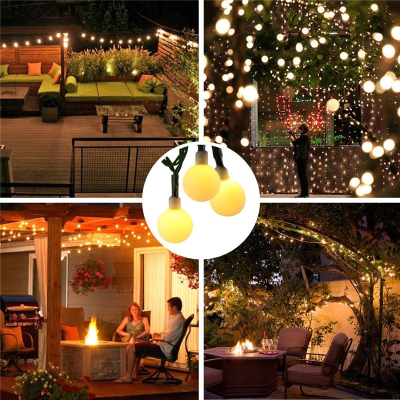 Image secondaire de Guirlande lumineuse solaire d'extérieur 60 LED, 8 m, 8 modes, étanche, éclairage de jardin pour maison, cour, fête, festival, No