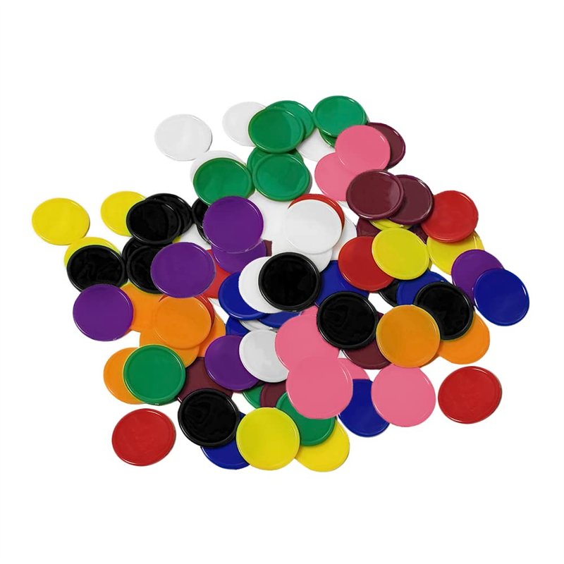 Jetons Plastiques, 200 Pcs Learning Ressources, 10 Couleurs pour Bingo, Poker, Loto et Jeux de Société, Marqueurs pour Nain Jaun