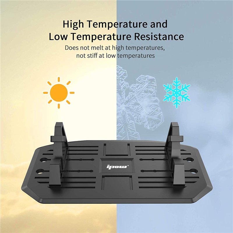 Image secondaire de ipow Angle Réglable Support Téléphone Portable Auto en Silicone Antidérapant,Tapis Collant Porte GPS Voiture,Fixe GSM sur Tablea