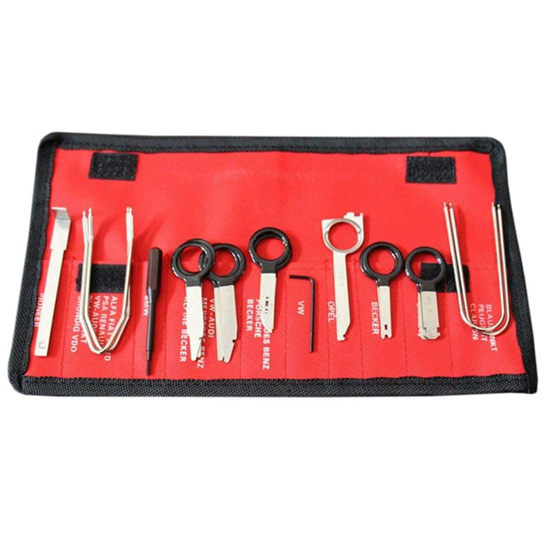 Image secondaire de Xrten 20 Pièces kit Outil Demontage Garniture Universel pour DVD Navigation Autoradio avec Clés Universelles