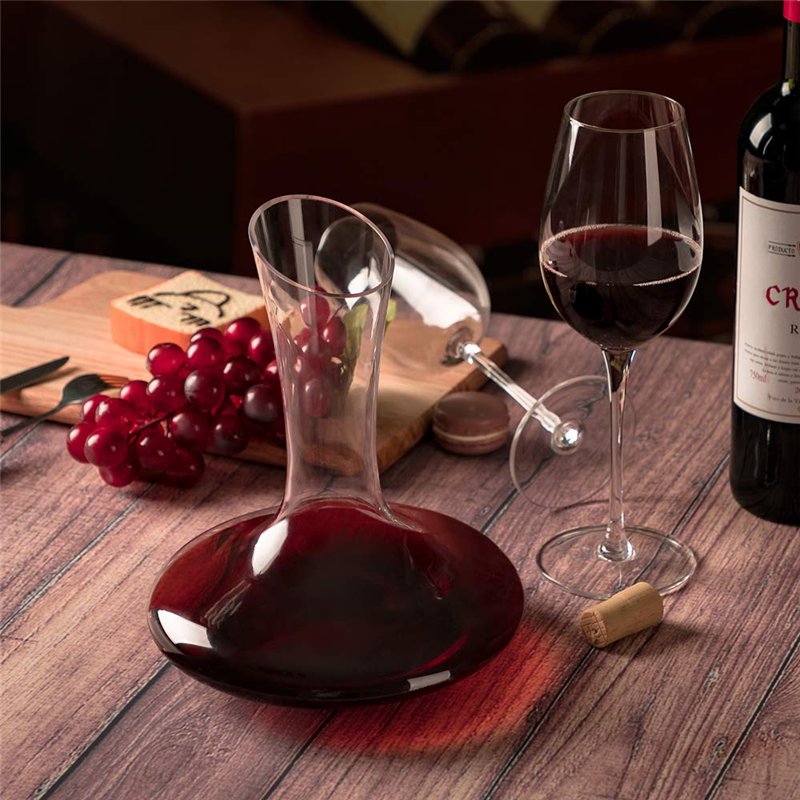 Image secondaire de Carafe à Décanter Carafe à Vin avec Un Support de Séchage, Bouchon, Brosse et Perles, Carafe à Vin Rouge, du Vin Cadeau, Aérateu