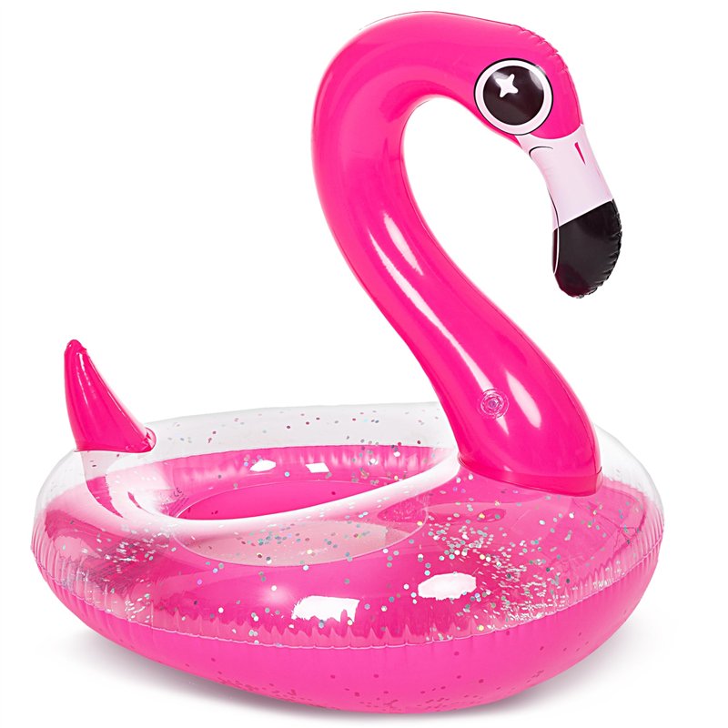 JOYIN Piscine Gonflable Flamingo Flotteur avec scintillements, Tubes pour flotter, Plage Fun floaties, Piscine Jouets, Summer Pa