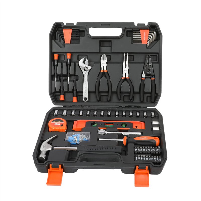 ValueMax Boîte à Outils 150 Pièces, Mallette Outils de Réparation à Domicile, Trousse à Outils de Ménage Général avec Boîte de R