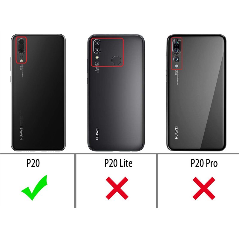 Image secondaire de KANSi Coque Compatible pour Huawei P20, Smart View Flip Faux Cuir Coque + Protection Ecran - Noir