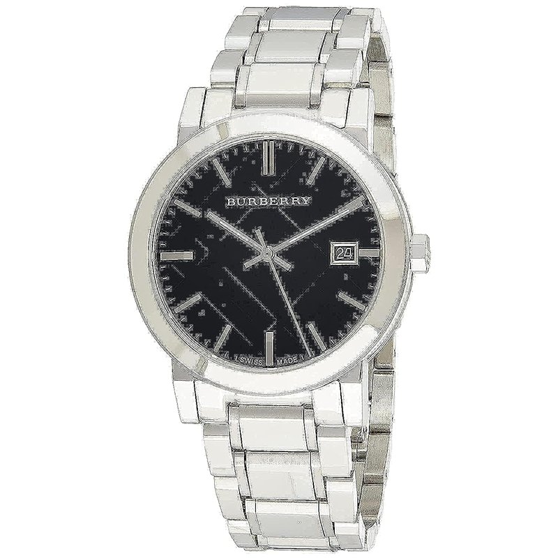 BURBERRY Homme Analogique Quartz Montre avec Bracelet en Acier Inoxydable BU9001