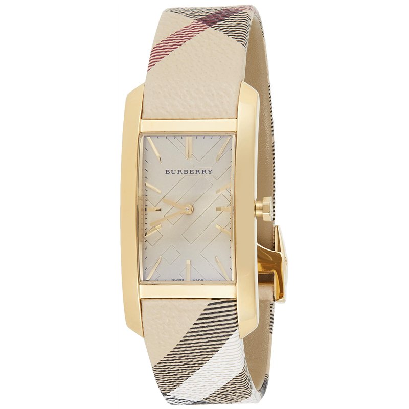 Burberry BU9407 Montre Pioneer pour femme avec cadran doré, boîtier en acier inoxydable et mouvement à quartz, or, or, Classique