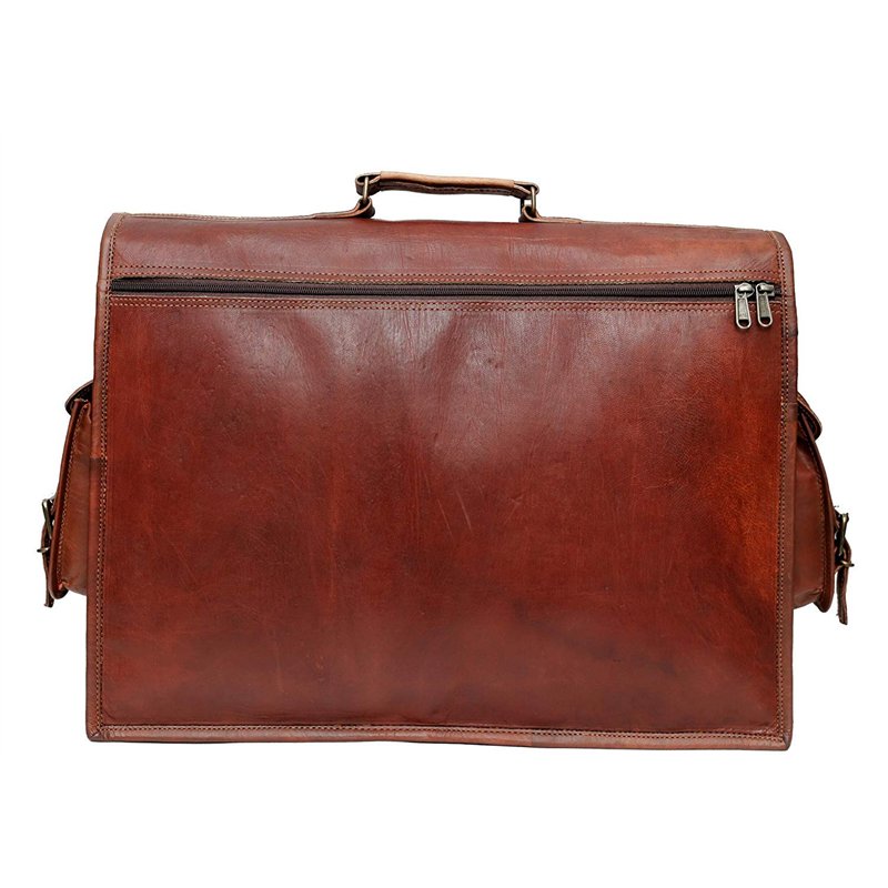 Image secondaire de sac à bandoulière en cuir, porte-documents, épaule, bureau, valises, cartables pour hommes et femmes