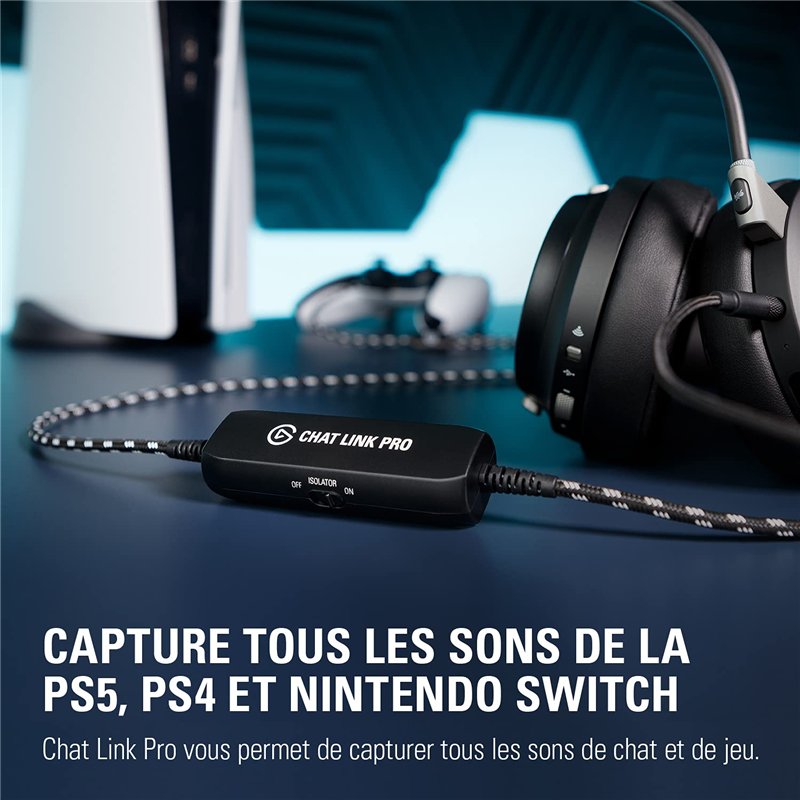 Image secondaire de Elgato Chat Link Pro - Adaptateur audio, pour PS5, PS4, Nintendo Switch, Capture du chat audio, son du jeu, câble extra long