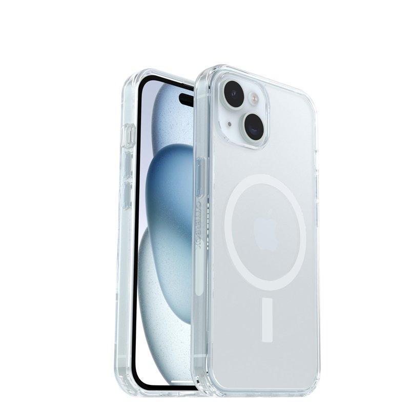 Otterbox Coque Symmetry Series Clear MagSafe pour iPhone 16e, 15, 14, 13, Antichoc, Anti-Chute, Fine, supporte 3X Plus de Chutes