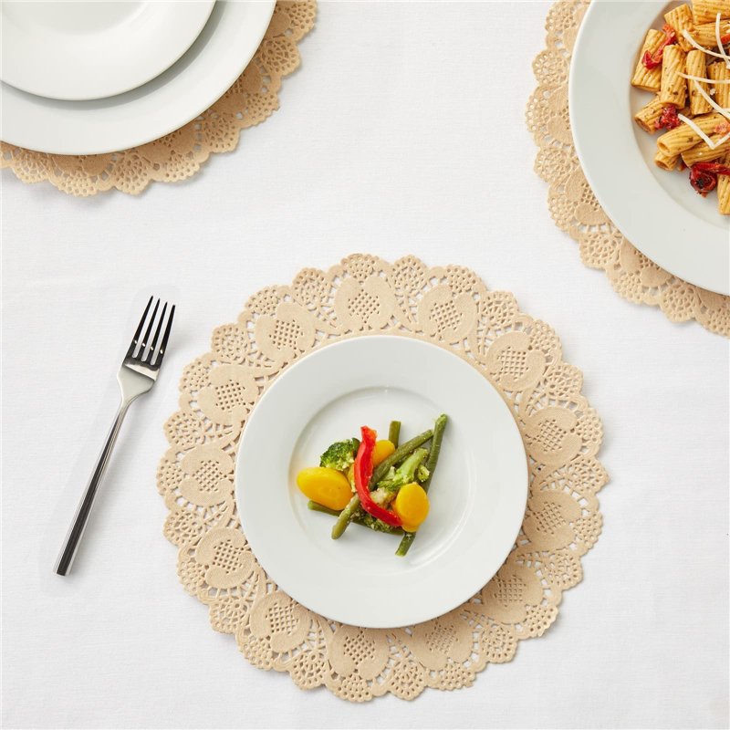 Image secondaire de Doilies Rondes en Papier pour Dentelle (Paquet de 250) Napperons en Papier décoratif en Vrac pour présentoirs à Desserts et pâti