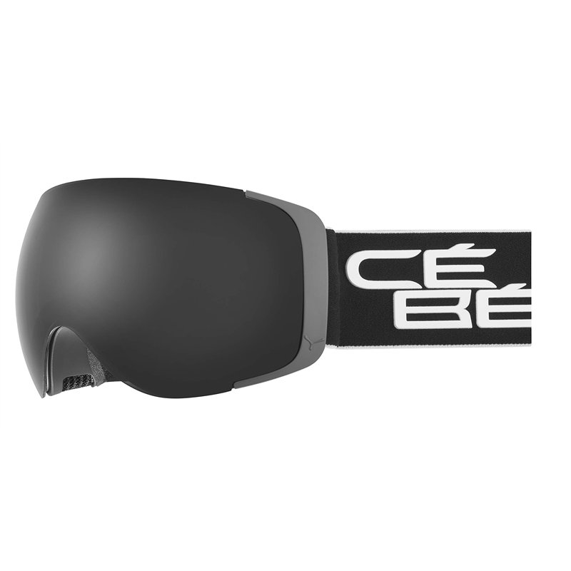 Cébé EXO Masque de Ski Mixte Adulte, Noir Blanc Mat, L