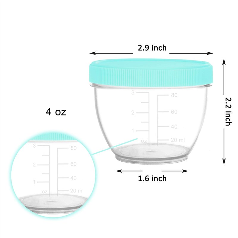 Image secondaire de Youngever Lot de 18 Pot de Conservation Bebe 120ML, Petit Pot Bébé, Repas de Bébé Boîtes de Conservation (Coastal)