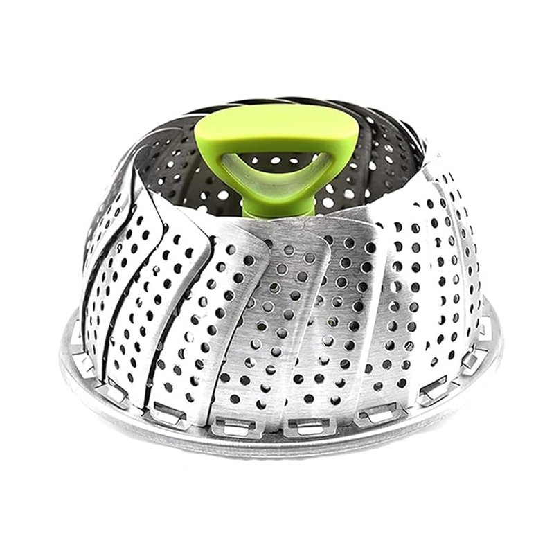 Faneli Cuiseur Vapeur Cuiseur Vapeur en Acier Inoxydable avec Manche Anti-Chaud Extensible et Pieds Antidérapants Insert Vapeur