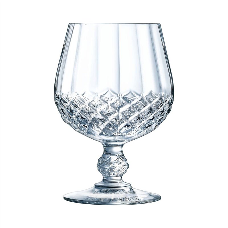 CRISTAL D'ARQUES Éclat Paris - Collection Longchamp - 6 Verres à Cognac 32cl en Kwarx - Brillance, Transparence et Haute Résistance
