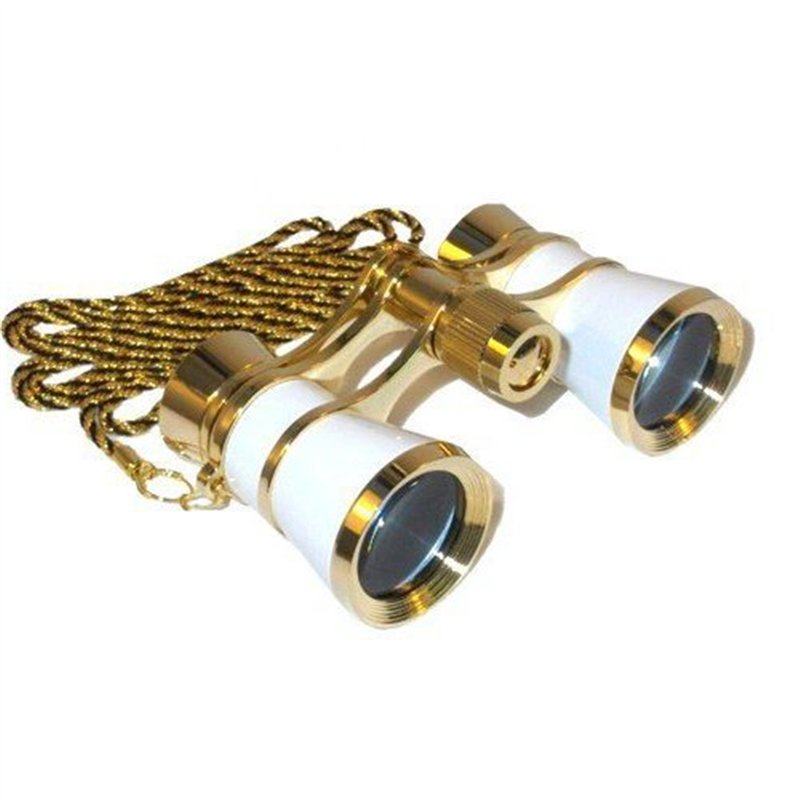 Image secondaire de HQRP 3x25 Jumelles de Theatre opéra Blancs de Nacre Compatible avec Collier doré avec Nouvelle Technologie Optique Clair comme L