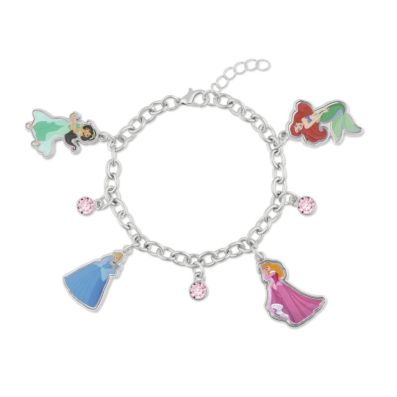 Disney Bracelet à Breloques Princesse BH00248RRUL-65.PH, Taille Unique, Métal, Pas de gemme