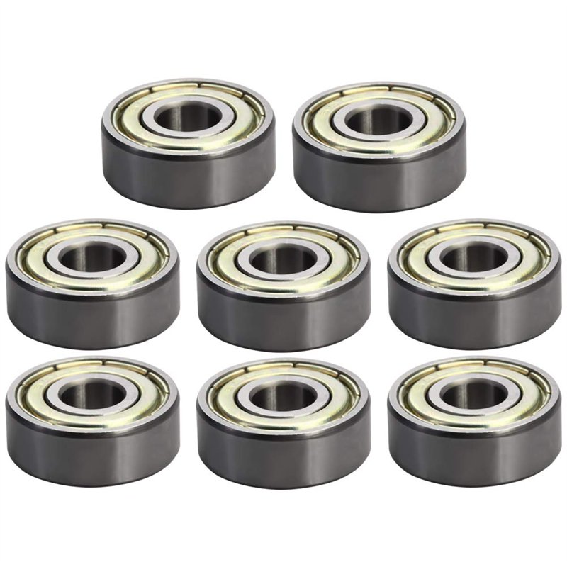 Othmro Lot de 8 Roulements à Billes à Double, 6x17x6 mm, Roulements à Billes en Acier au Carbone avec Double Blindage, Roulement