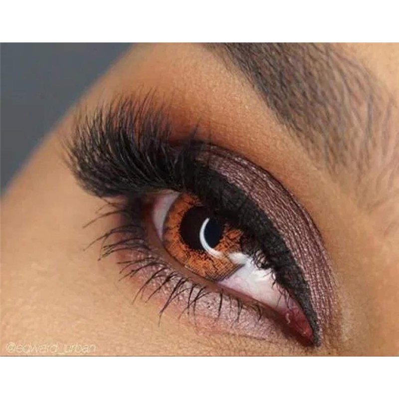 FreshTone Lentilles De Contact De Couleur Honey 3 Ton Kit De Rangement Boitier Pince et applicateur Offert 12 Mois sans correction