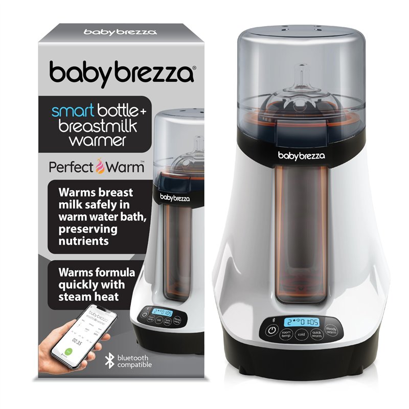Baby Brezza Safe & Smart Chauffe-biberon électrique Universel pour Lait Maternel + dégivreur Alimentaire – Compatible avec Tous