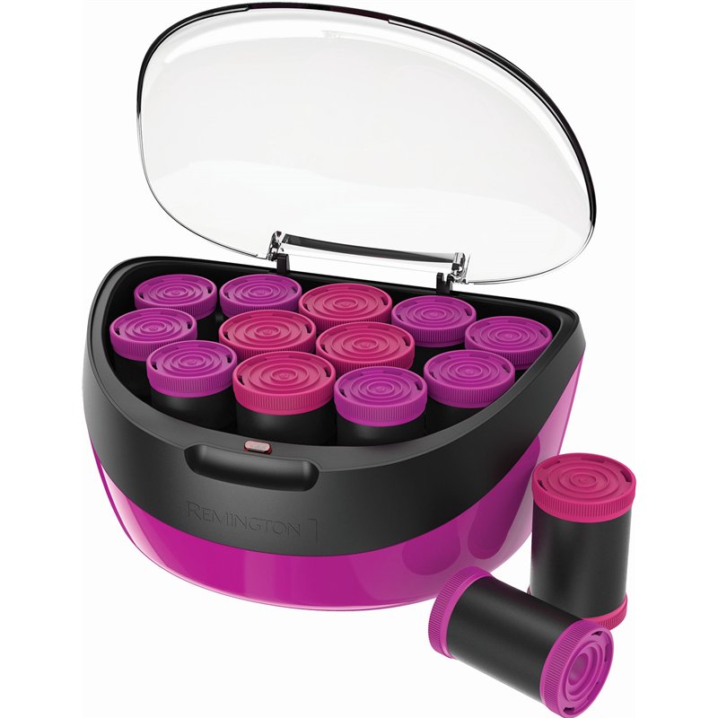 Remington Bigoudis Cheveux [2 styles de Boucles Naturelles & Rebondies] Jumbo Rollers (Coffret 12 rouleaux: 4x35mm & 8x40mm, Cér