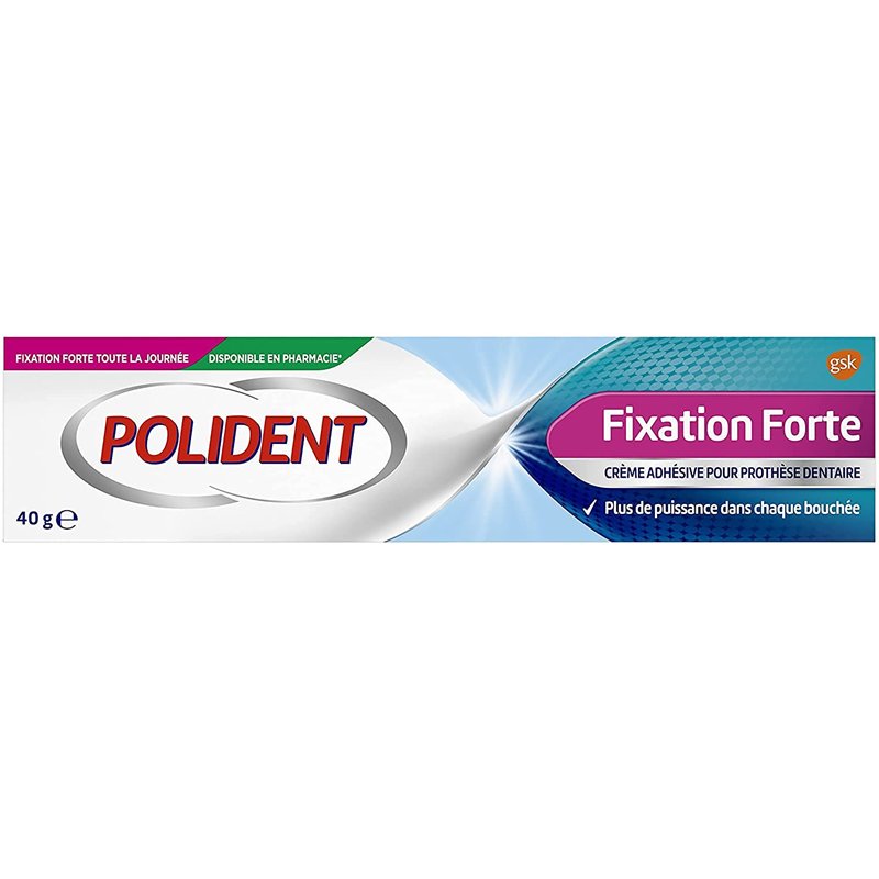 Image secondaire de Polident Crème fixative Forte Toute La Journée, Pour Prothèses Dentaires Partielles ou Complètes, lot de 6x40g