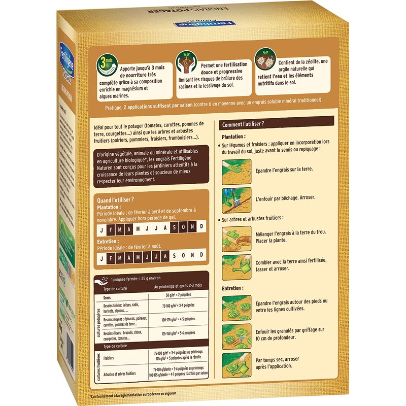 Image secondaire de Fertiligène Naturen Engrais Potager Legumes et Fruits 4 kg