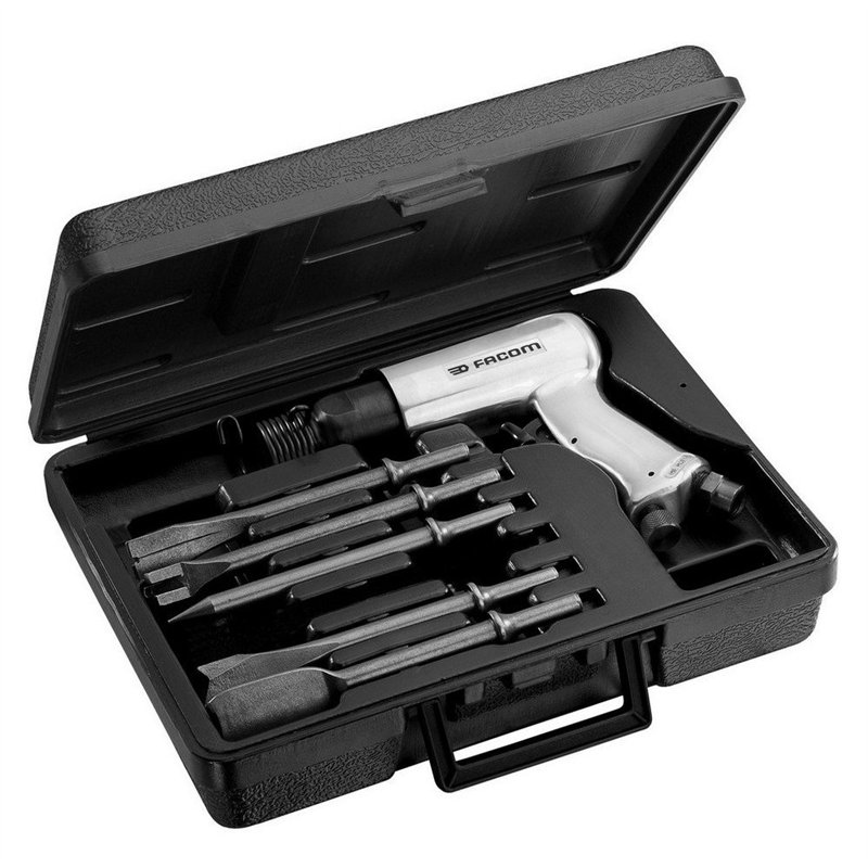 FACOM - Coffret Marteau Burineur - V.321AH - 1 Burineur Électrique, 1 Burin Découpe-Tôle, 1 Burin Découpe-Tôle à 2 Tranchants, 1