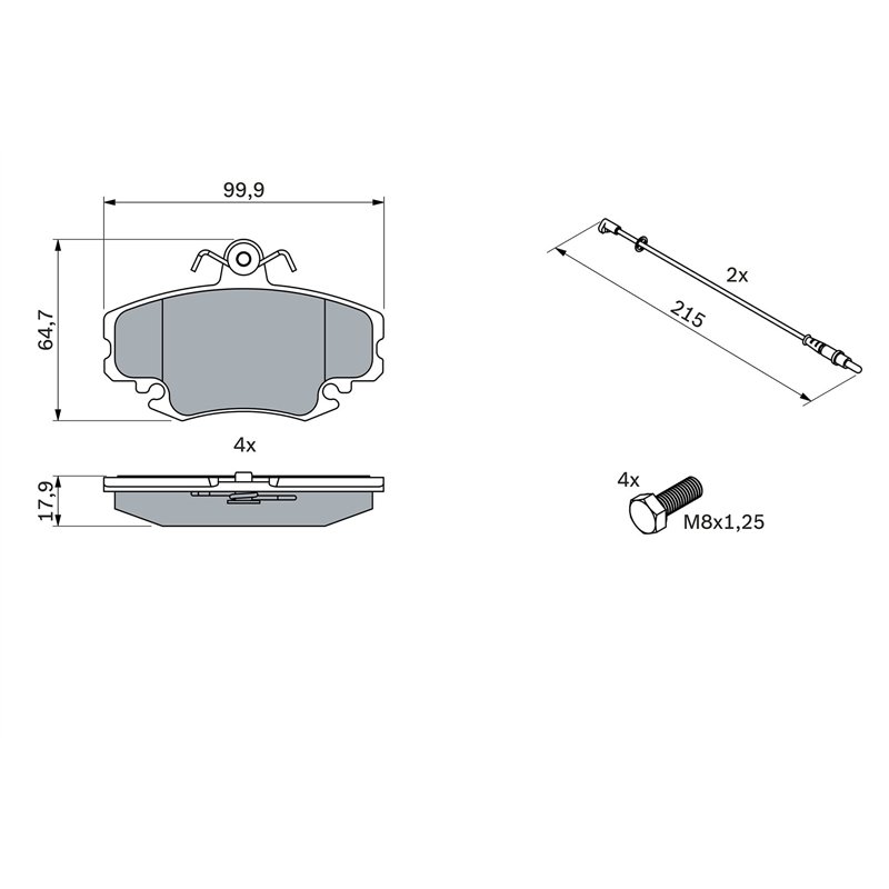 Image secondaire de Bosch BP713 - Plaquettes de Frein Avant pour Voiture - Qualité Bosch - Réduction du Bruit et de la Poussière - Certifié ECE-R90