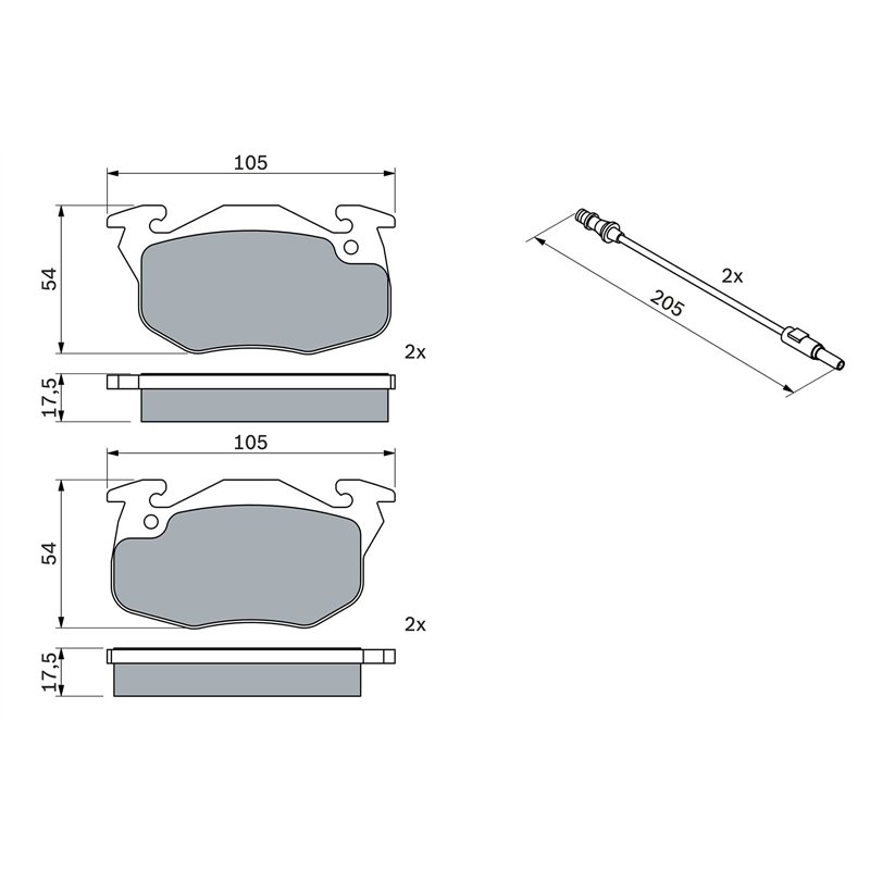 Image secondaire de Bosch BP758 - Plaquettes de Frein Avant pour Voiture - Qualité Bosch - Réduction du Bruit et de la Poussière - Certifié ECE-R90