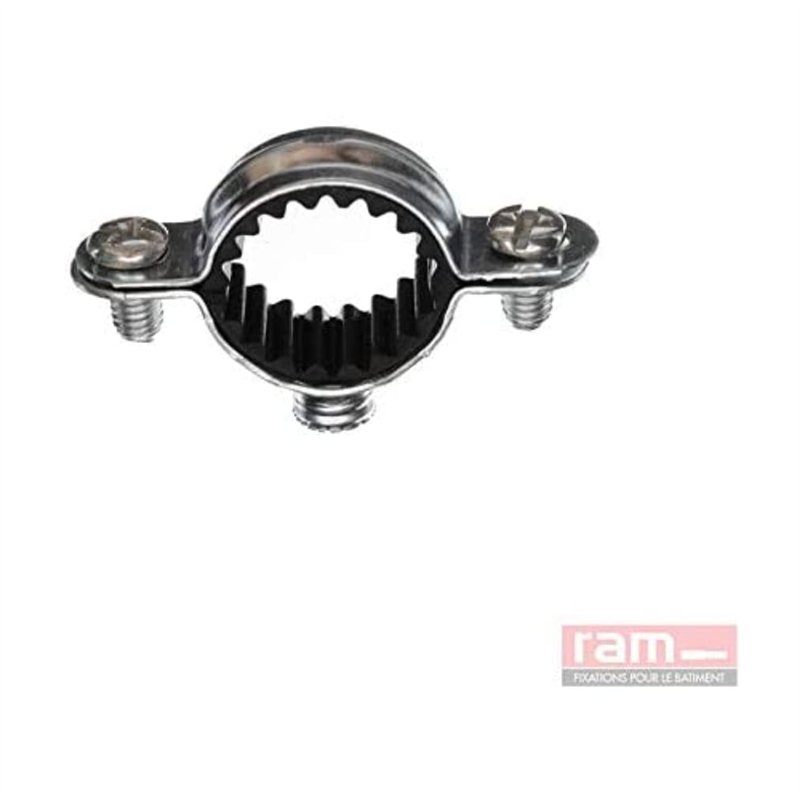 Ram - Collier Simple Isophonique Acier, 26mm, Argent, Boîte de 50