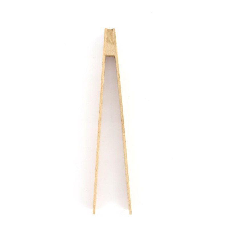 Fackelmann 2355750 Pince de cuisine en bois, pince à cornichons, pince alimentaire, pince en bois, pince à toasts, Bois, 25 cm,