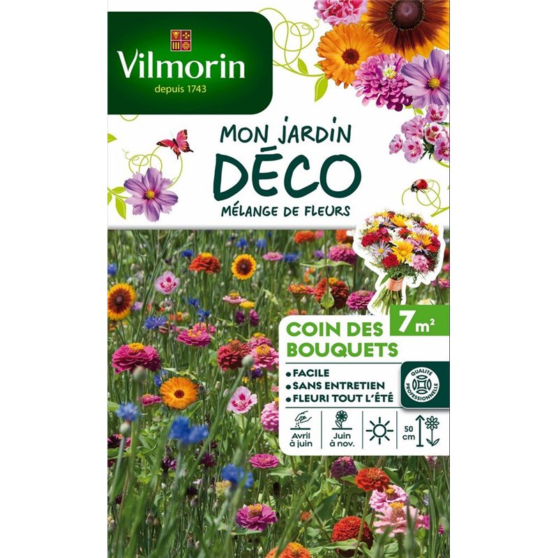 Image secondaire de Vilmorin 5858007 Pack de Graines Mélange de Fleurs Coin des Bouquets 7 m² Multicolore
