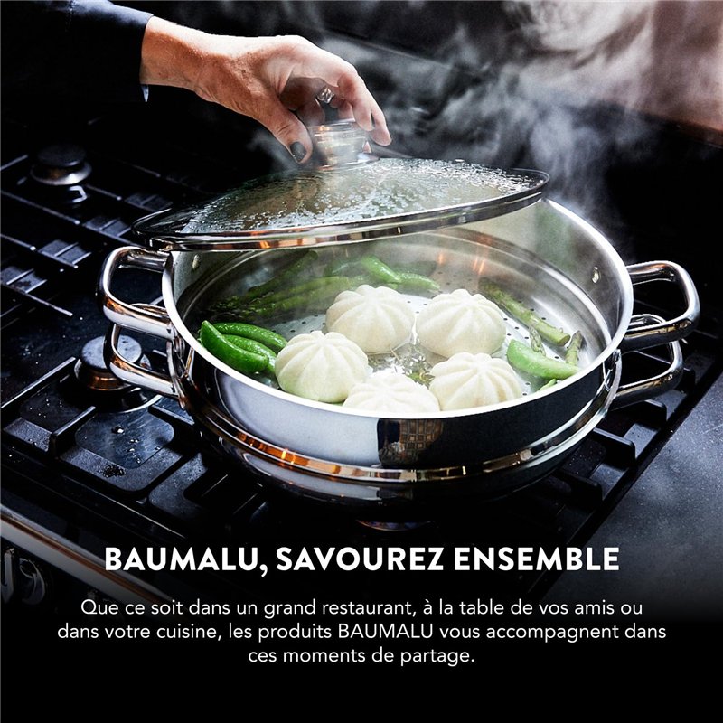 Image secondaire de Baumalu 3776 Lot 3 Plaques à Pizza avec Support, Argent, Noir