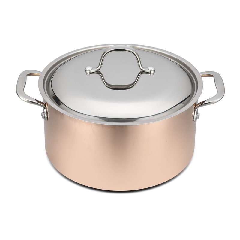 BAUMALU Faitout avec couvercle inox 24 Ø cm