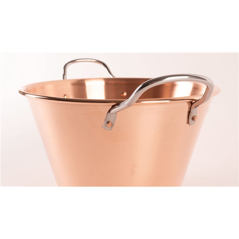 Image secondaire de Baumalu Bassine à confiture ou à gelée en cuivre Ø 26,5 cm 4 l – Poignées en acier – Fabrication Française