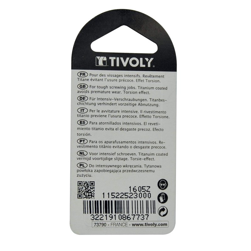 Image secondaire de Tivoly 11522523000 Embouts de Vissage Torsion Tin pour Vis Torx Tx30
