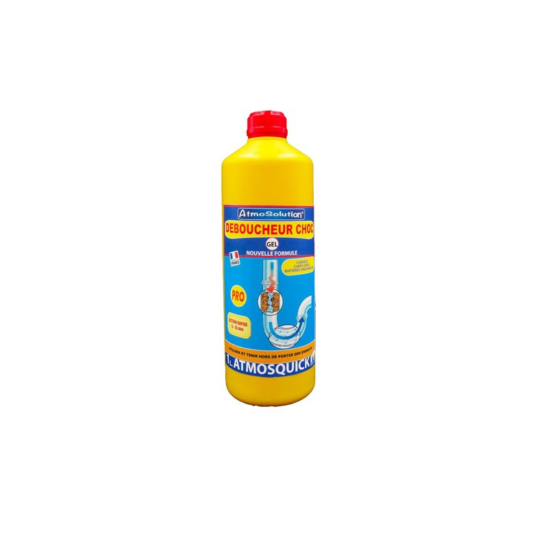 Atmos Products 1314 DEBOUCHEUR Choc 1314-Déboucheur Pro Nouvelle Formule. Ultra Efficace pour Tous Types de Bouchons, dans Toute