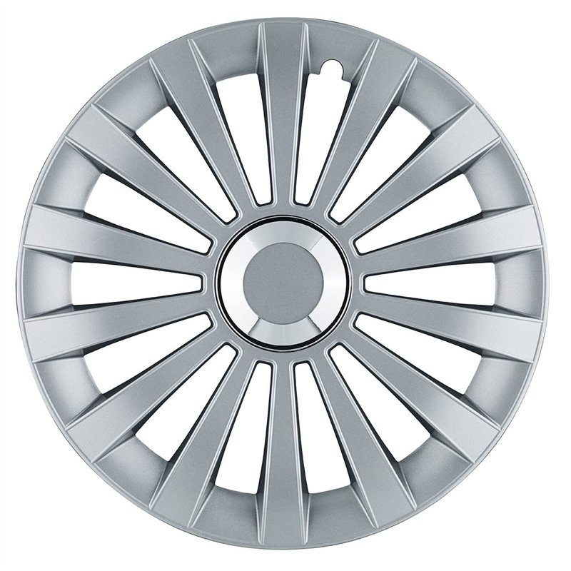 IMDICAR 4 ENJOLIVEURS Meridian Argent avec Insert Chrome 15