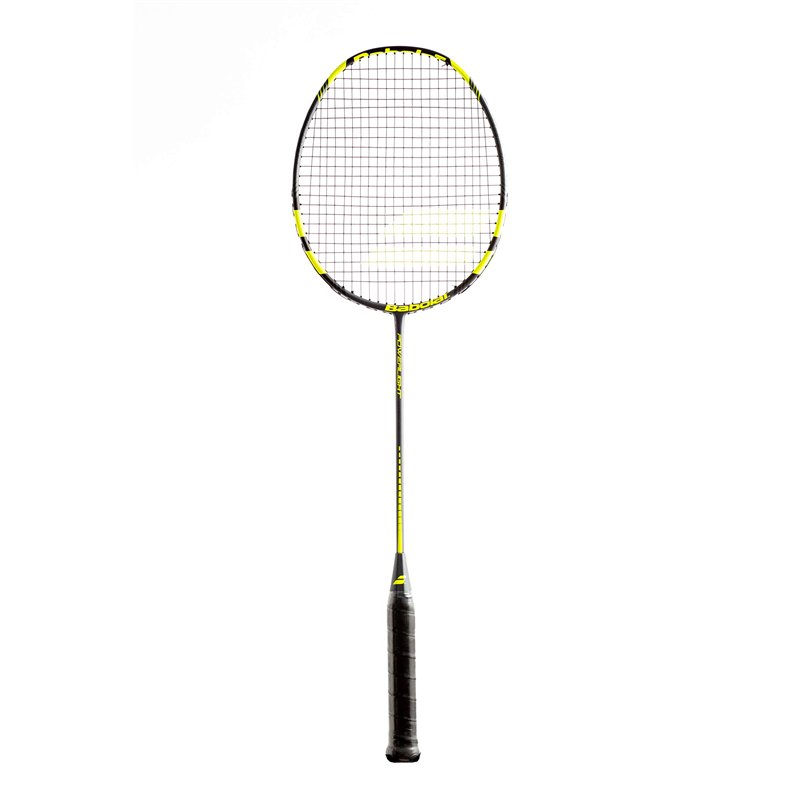 Babolat Power Light Allround Raquette de badminton, avec cordage noir et jaune, sac de transport