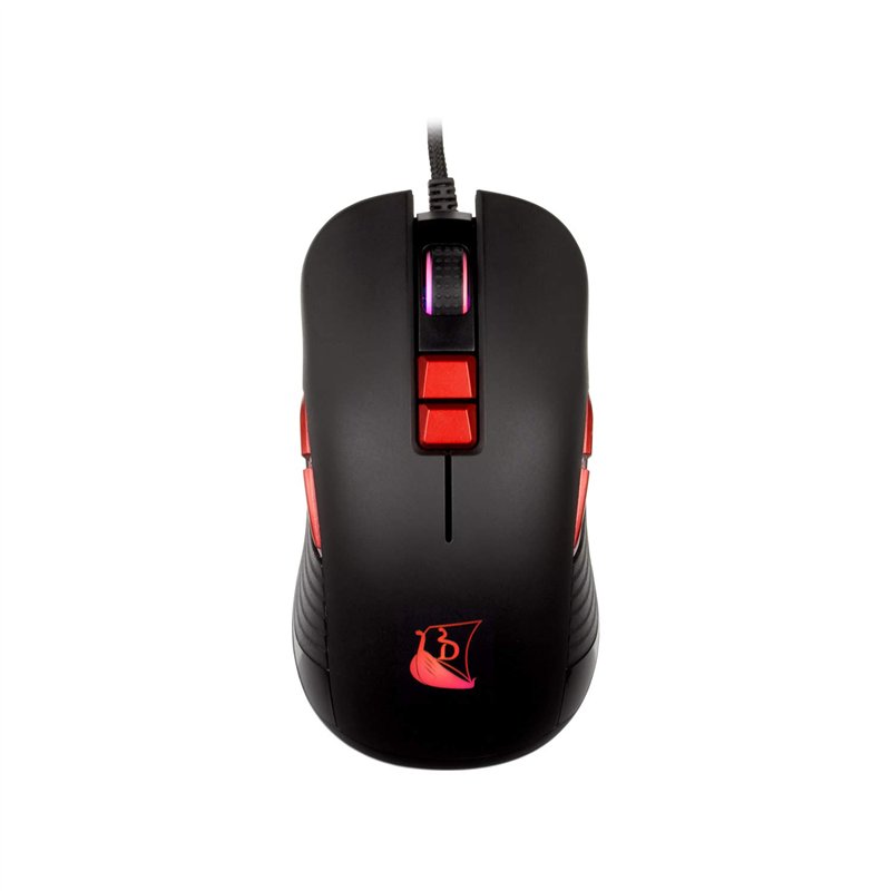 Konix Drakkar Souris Ambidextre - Souris Gamer 10 Boutons - Souris Gaming 4 Niveaux DPI - Souris Filaire Gamer Rétro-Éclairé - S