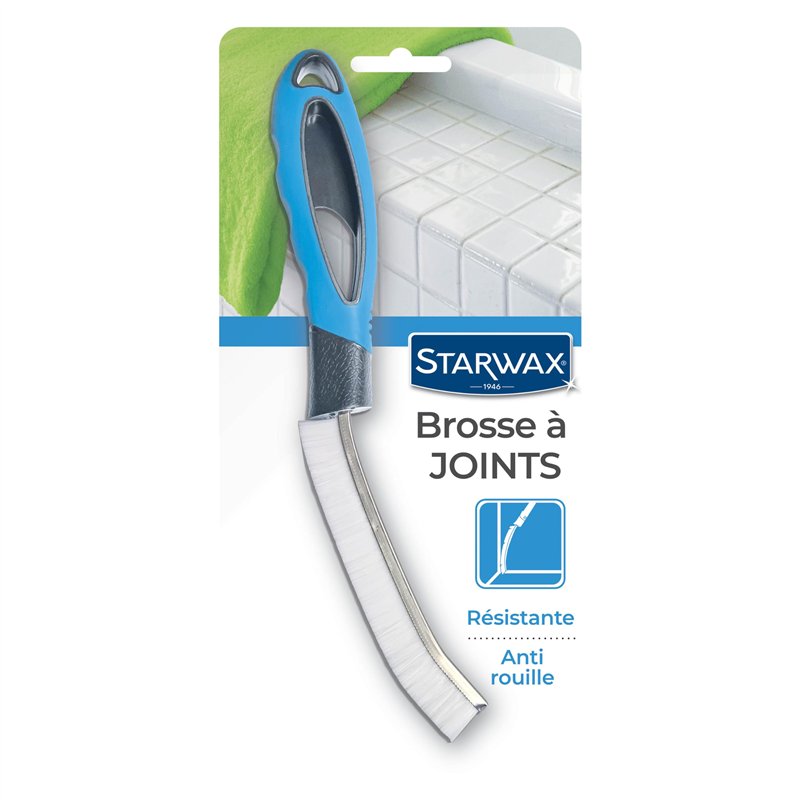 STARWAX Brosse à Joints - 1x - Idéale pour Récurer les Joints de Carrelage, les Recoins et les Angles Grâces a sa Tête étroite -