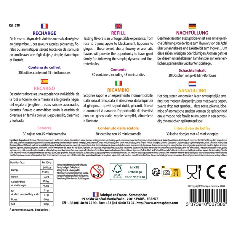 Image secondaire de SentoSphère - RECHARGE - LE LOTO DES SAVEURS - Jeu Sensoriel - A partir de 7 ans - Fabriqué en France, Bianco