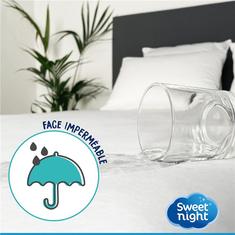 Image secondaire de SWEET NIGHT - Protège Matelas 90x190 cm | Alèse Imperméable et Micro Respirante | Souple et Silencieux | Lavable à 90°C