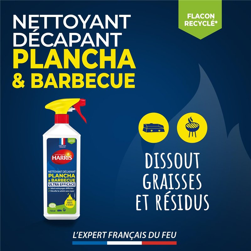 Image secondaire de HARRIS - Nettoyant plancha et Barbecue - Mousse décapante - Idéal nettoyages difficiles - Soin protecteur - Apte contact aliment
