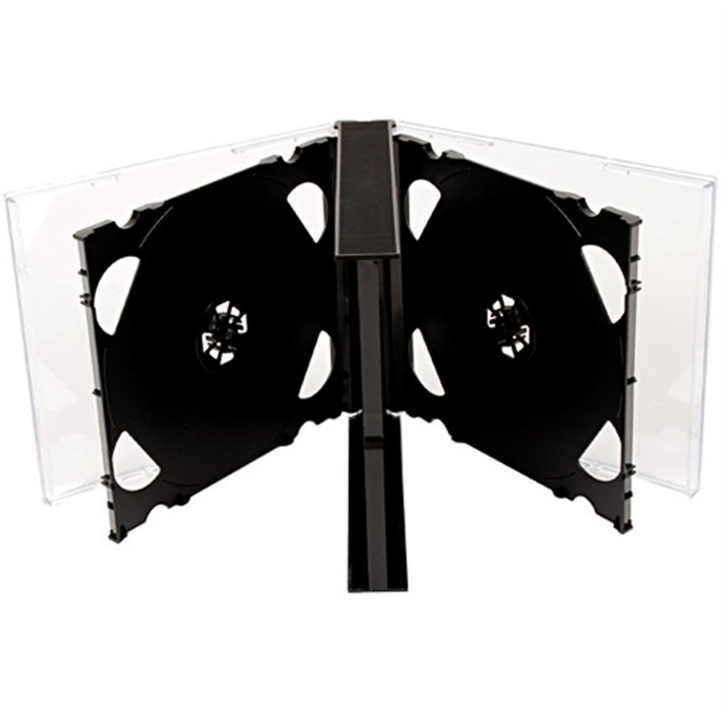 Image secondaire de Dragon Trading Lot de 10 boîtes de rangement pour 6 disques CD/DVD/Blu-Ray 25 mm d'épaisseur Pour 6 disques avec espace pour ins