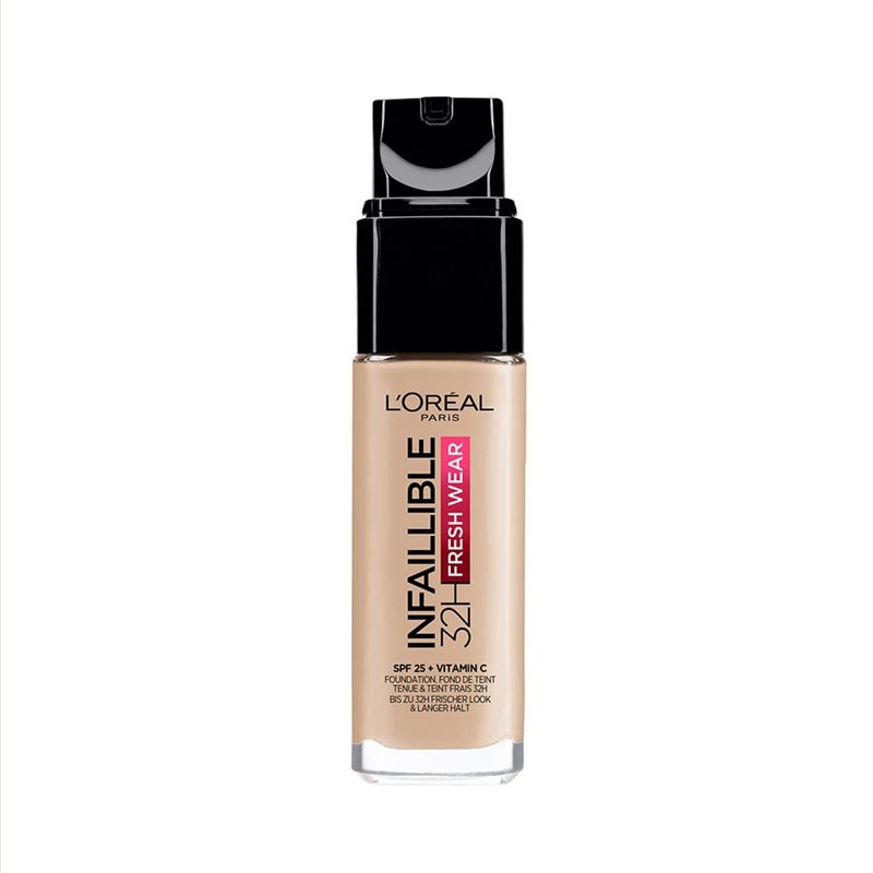Image secondaire de L’Oréal Paris - Fond de Teint Fluide Infaillible 32h Fresh Wear - Tous Types de Peau - Teinte : Beige Peau (130) - 30 ml