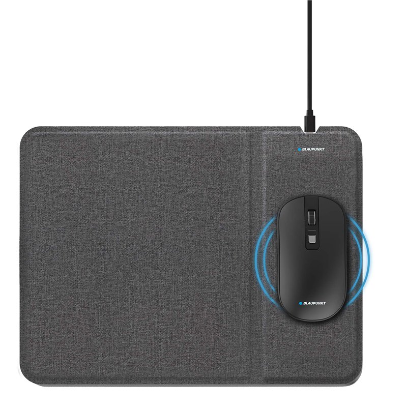 Blaupunkt - MP1740-133 - Pack de Souris sans Fil et Tapis de Souris avec Chargeur Induction - Noir