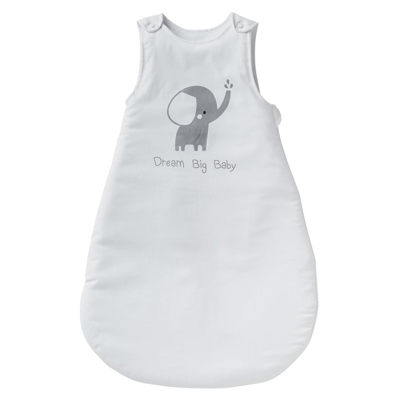 VERTBAUDET Gigoteuse sans Manches ELEPHANT'EAU Oeko-Tex® Blanc 0/6M